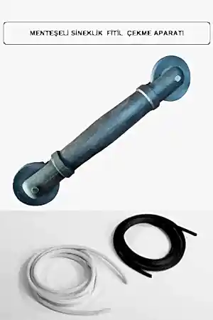 Menteşeli sineklik fitil geçirme aparatı siyah