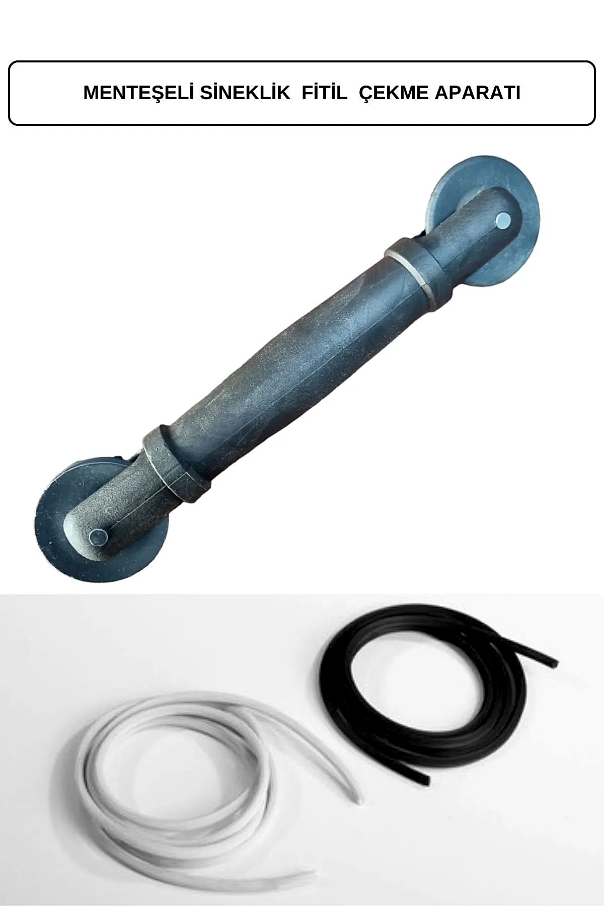 Menteşeli sineklik fitil geçirme aparatı siyah