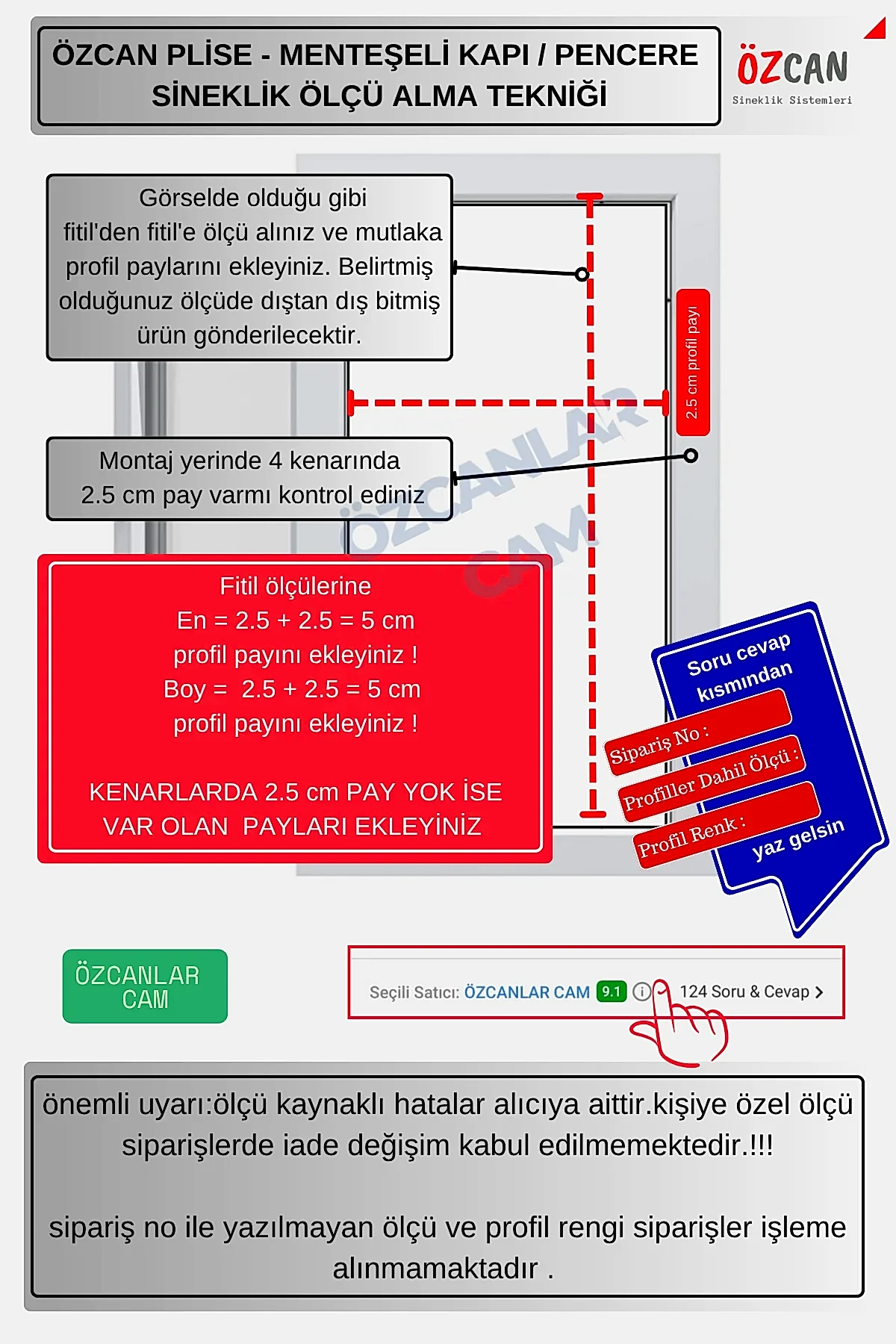 sineklik ölçüsü nasıl alınır menteşeli